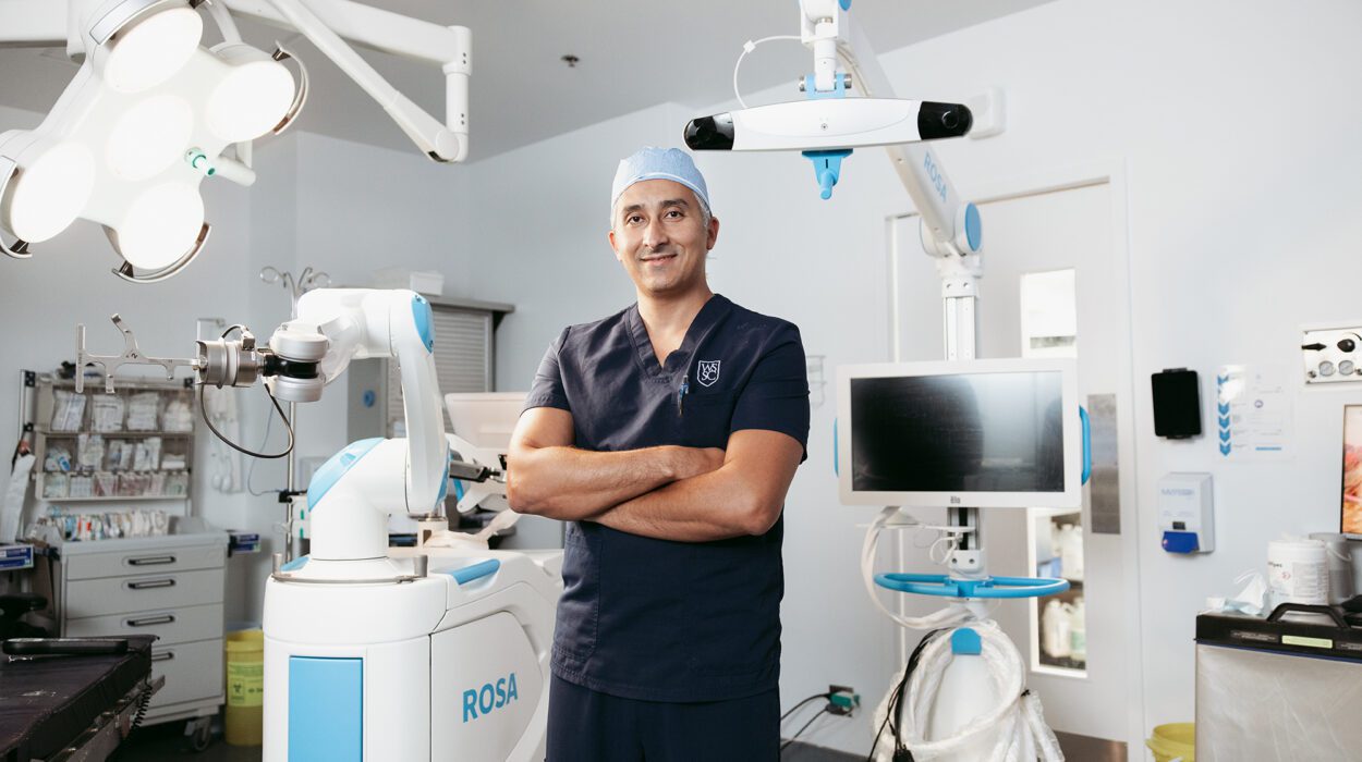 Private Robotic Orthopedic Surgery with Dr. Mina Morcos in Montreal Dr. Mina Morcos robotic joint surgery Montreal ROSA technology hip knee replacement